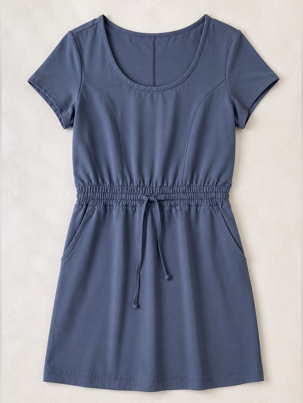 NWT 32 Degrees Drawstring Pocket Dress Vintage Indigo XS